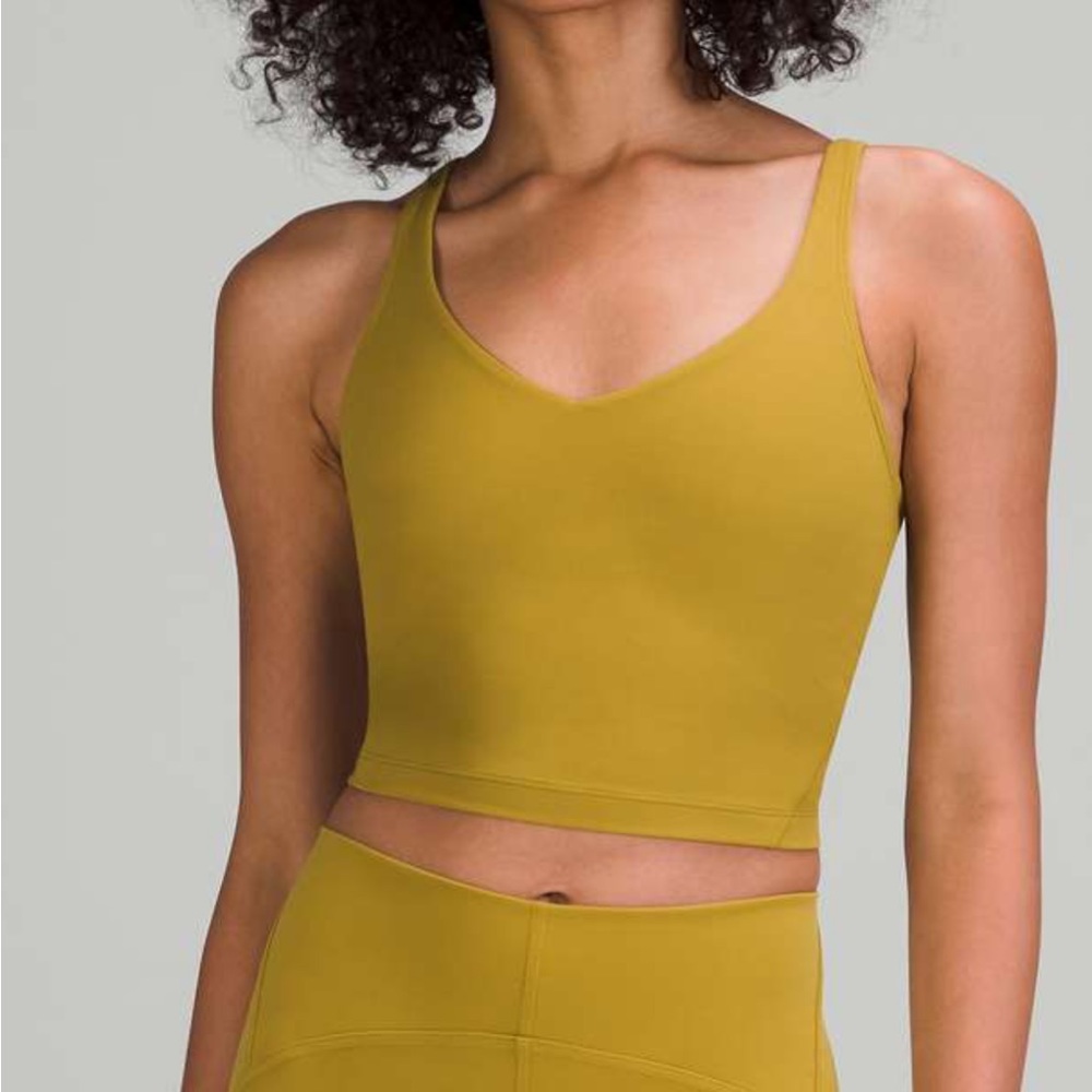 NWT!‼️ Lululemon athletica Mustard Cropped V‑Neck Tank